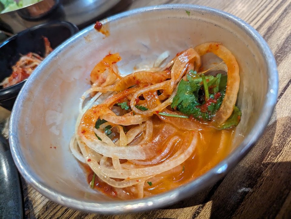 Noodle in Cold Raddish Kimchi Broth